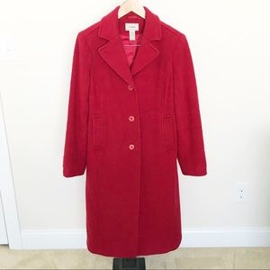 COPY - L.L. Bean Long Lambswool Red Coat Thinsula…
